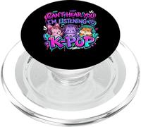 Je ne Peux Pas t'entendre, j'écoute des Animaux de K-Pop drôles PopSockets PopGrip pour MagSafe