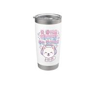 Je ne peux pas t'entendre, j'écoute du Hangul coréen K-pop Gobelet isotherme en acier inoxydable double paroi