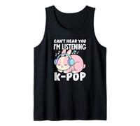Je ne Peux Pas t'entendre, j'écoute l'anime K-Pop Bunny Kawaii Débardeur