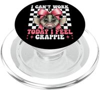Je ne Peux Pas Travailler Aujourd'hui, Je me Sens Crappie Fish Crappie Fishing Girl PopSockets PopGrip pour MagSafe