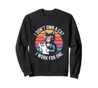 Je ne possède Pas de Chat, Je Travaille pour Un Chat drôle Sweatshirt