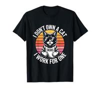 Je ne possède Pas de Chat, Je Travaille pour Un Chat drôle T-Shirt