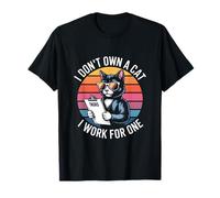 Je ne possède Pas de Chat, Je Travaille pour Un Chat drôle T-Shirt