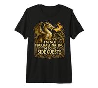 Je ne procrastine Pas, Je Fais des quêtes Secondaires Dragon Fantasy T-Shirt Haut de Gamme
