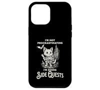 Je ne procrastine Pas, Je Fais des quêtes Secondaires RPG Gamer Cat Coque pour iPhone 12 Pro Max