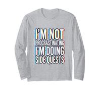 Je ne procrastine Pas, Je Fais des quêtes Secondaires RPG Gamer Manche Longue