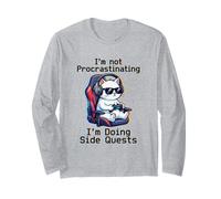 Je ne procrastine Pas, Je Fais des quêtes Secondaires RPG Gamer Manche Longue