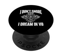 Je ne Ronfle Pas, Je rêve en V8 - Muscle Car Guy Racing Car PopSockets PopGrip Adhésif