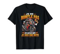 Je Ne Ronfle Pas Je Rêve Que Je suis Une Moto Sportive T-Shirt Graphique avec Valeur