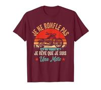 Je Ne Ronfle Pas Je Rêve Que Je suis Une Moto Vintage Motard T-Shirt, Homme, Marron, XXL