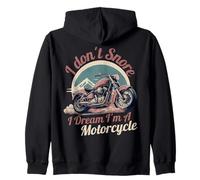 Je ne Ronfle Pas, Je rêve Que Je suis Une Motocycliste rétro Sweat à Capuche