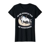 Je Ne Ronfle Pas Je Ronronne, Blague Drole, Design Amusant T-Shirt Graphique avec Valeur