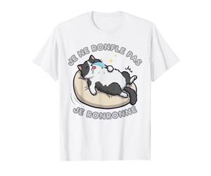 Je Ne Ronfle Pas Je Ronronne, Blague Drole, Design Amusant T-Shirt Graphique avec Valeur