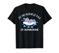 Je Ne Ronfle Pas Je Ronronne Chat Pyjama Homme Papy Ronfleur T-Shirt Graphique avec Valeur