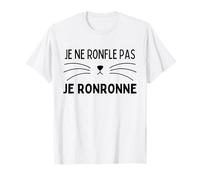 Je Ne Ronfle Pas Je Ronronne - Chemise De Nuit Chat Pyjama T-Shirt