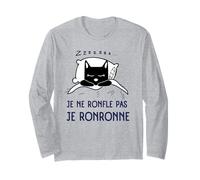 Je Ne Ronfle Pas Je Ronronne Pyjama Homme Humoristique Manche Longue