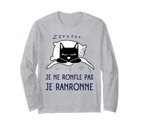 Je Ne Ronfle Pas Je Ronronne Pyjama Homme Humoristique Manche Longue
