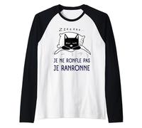 Je Ne Ronfle Pas Je Ronronne Pyjama Homme Humoristique Manche Raglan