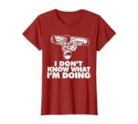 Je ne Sais Pas ce Que Je Fais de drôle de Karting T-Shirt, Femme, Canneberge, M