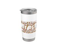 Je ne sais pas comment agir mon âge drôle d'anniversaire blague rétro Gobelet isotherme en acier inoxydable double paroi