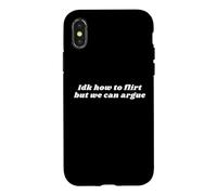 Je ne Sais Pas Comment flirter mais on Peut discuter avec Yapper Y2k Coque pour iPhone X/XS