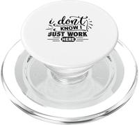 Je ne Sais Pas, Je Travaille Juste Ici, C'est drôle PopSockets PopGrip pour MagSafe