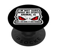 Je ne Sais Pas Quel est Mon Animal Spirituel, mais il a la Rage, C'est drôle PopSockets PopGrip Adhésif