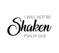 je ne serai pas ébranlé Stickers muraux 34x69cm Amovible sans laisser de colle Noir