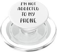 Je ne suis Pas Accro à Mon téléphone Funny Idea White Lie Party PopSockets PopGrip pour MagSafe