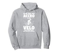 Je Ne suis Pas Accro À Mon Velo Cyclisme Cycliste Sweat à Capuche, Unisexe pour Adultes, Gris Chiné, XL