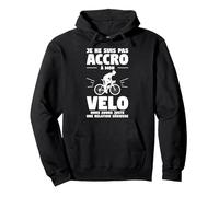 Je Ne suis Pas Accro À Mon Velo Cyclisme Cycliste Sweat à Capuche, Unisexe pour Adultes, Noir, S