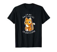 Je ne suis pas anti-social, je suis un chat anti-stupide T-Shirt