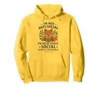 Je ne suis Pas Antisocial de manière sélective en Train de Lire des Livres sur Social Fox Sweat à Capuche