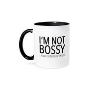 Je Ne Suis Pas Autoritaire, J'Ai Des Compétences En Leadership (Noir) Tasses À Thé Céramique Mug Avec Anse Tasse Pour Lait Cuisine Bureau 330Ml