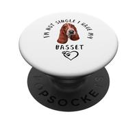 Je ne suis Pas célibataire, J'Ai Mon Basset Hound Disant PopSockets PopGrip Adhésif