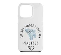 Je ne suis Pas célibataire, J'Ai Mon Bichon Maltais Disant Coque pour iPhone 13 Pro