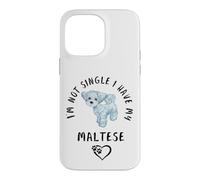 Je ne suis Pas célibataire, J'Ai Mon Bichon Maltais Disant Coque pour iPhone 14 Pro Max