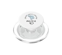 Je ne suis Pas célibataire, J'Ai Mon Bichon Maltais Disant PopSockets PopGrip pour MagSafe