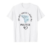Je ne suis Pas célibataire, J'Ai Mon Bichon Maltais Disant T-Shirt Graphique avec Valeur
