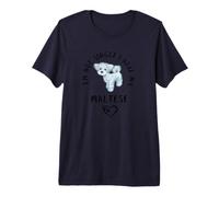 Je ne suis Pas célibataire, J'Ai Mon Bichon Maltais Disant T-Shirt Haut de Gamme