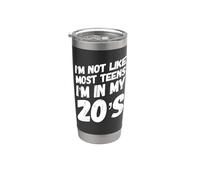 Je ne suis pas comme la plupart des adolescents, c'est génial, 20e anniversaire, 20 ans Gobelet isotherme en acier inoxydable double paroi