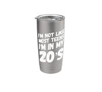 Je ne suis pas comme la plupart des adolescents, c'est génial, 20e anniversaire, 20 ans Gobelet isotherme en acier inoxydable double paroi