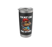 Je ne suis pas comme si les loutres adoraient le bien-être animal Eleveur Loutre Gobelet isotherme en acier inoxydable double paroi