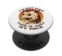 Je NE suis Pas en COLÈRE C'est Juste Mon Visage Funny Possum Scream Meme PopSockets PopGrip Adhésif