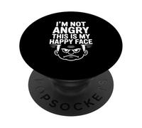 Je ne suis Pas en colère, C'est Mon Visage Heureux PopSockets PopGrip Adhésif