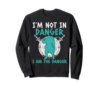 Je ne suis Pas en Danger Je suis Le Danger païen Nordique Sweatshirt