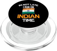 Je ne suis Pas en Retard, Je Cours à l'heure Indienne | Funny India PopSockets PopGrip pour MagSafe
