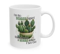 Je Ne Suis Pas Expert En Cactus, Mais Je Reconnais Un Crétin Quand J'En Vois Un. Tasse Drôle Tasses Céramique Tasse À Café 330Ml Pour Homme Thé Lait