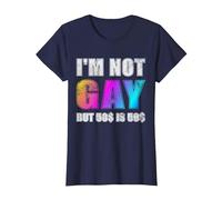 Je ne suis Pas Gay mais 50$ C'est 50$ T-Shirt, Femme, Bleu Marine, XS