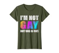 Je ne suis Pas Gay mais 50$ C'est 50$ T-Shirt, Femme, Olive, XL